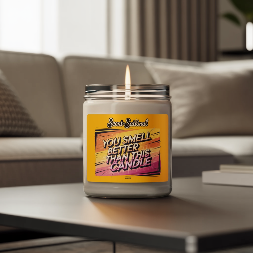 Funny Unscented Candle, You Smell Better Than This Candle, Gag Gift, Eco-Friendly Soy Candle, Reusable Jar, Birthday Or Office Gift Idea