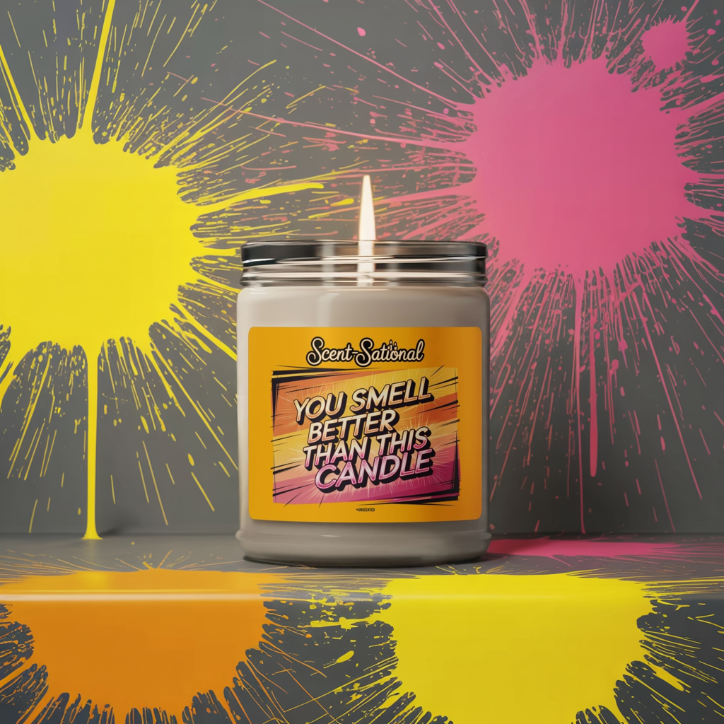 Funny Unscented Candle, You Smell Better Than This Candle, Gag Gift, Eco-Friendly Soy Candle, Reusable Jar, Birthday Or Office Gift Idea