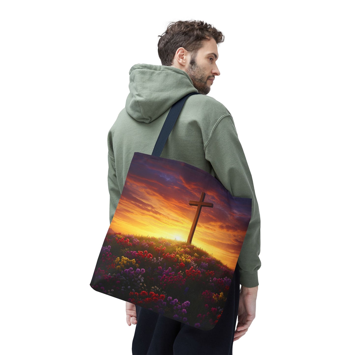 Da Vinci Cross Tote Bag Christian Bag Spiritual Tote Religious Tote Bag