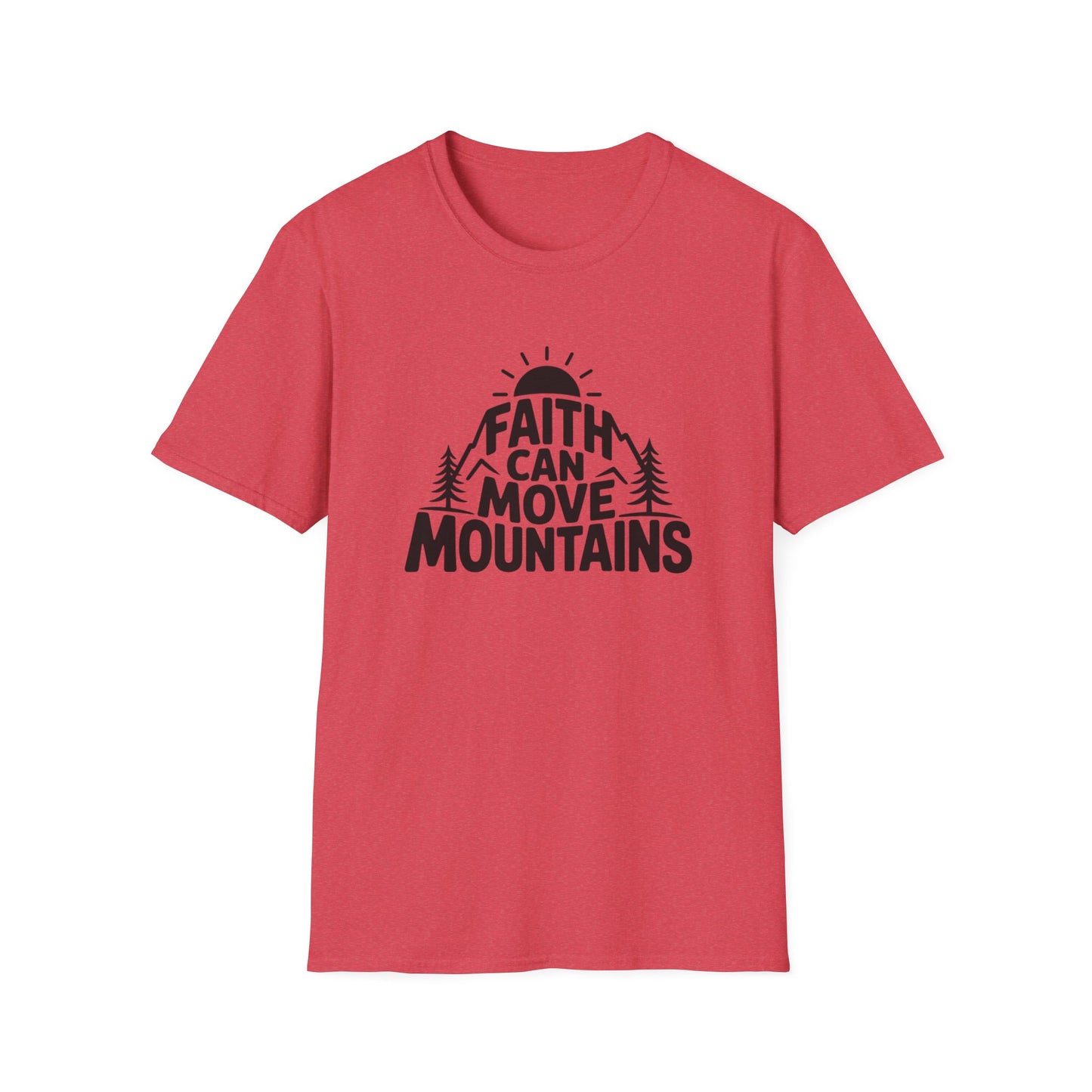 Faith Can Move Mountains T-Shirt | Christian Inspirational Mountain Tee | Boho Nature Faith Graphic Shirt | Gospel Verse Gift for Believers