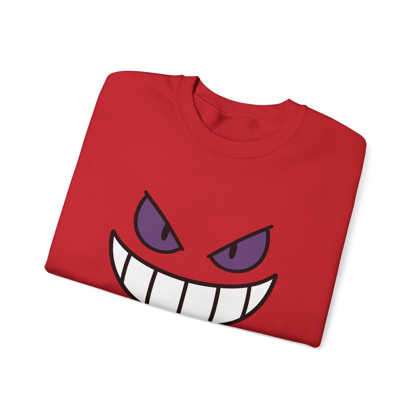 Sinister Grin Sweatshirt, Creepy Smile Crewneck, Dark Cartoon Face Sweatshirt, Halloween Gothic Sweatshirt, Spooky Grin Pullover
