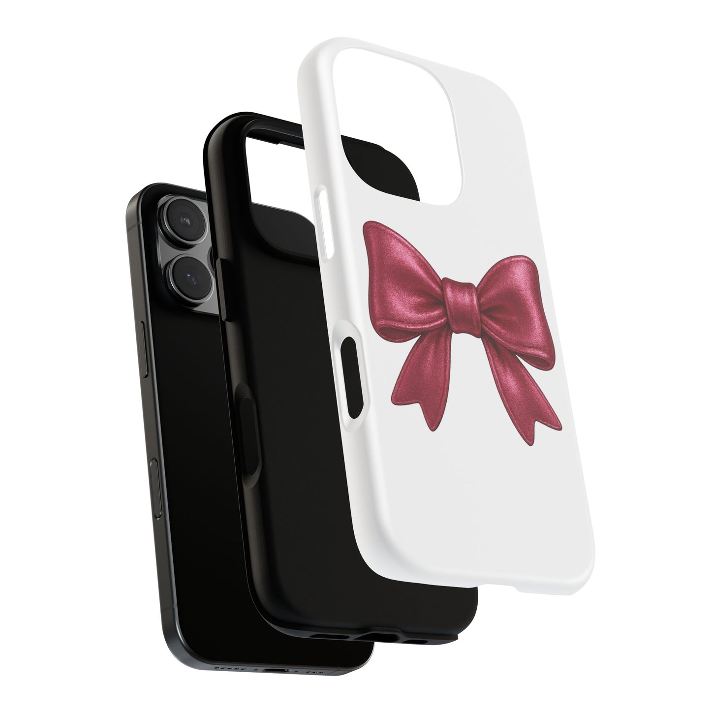 Pink Bow iPhone Case – Cute Girly Phone Cover – Glossy Ribbon Coquette Case – Soft Girl Aesthetic Accessory – Gift for Her iPhone