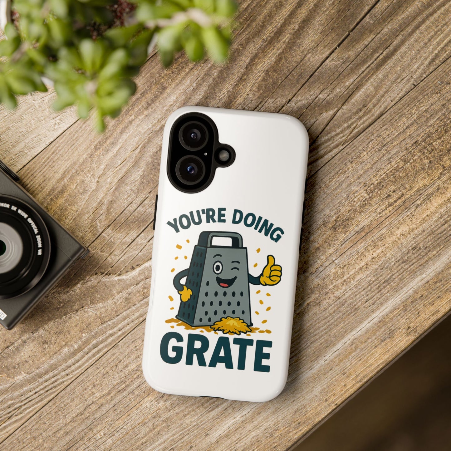 iPhone Case, You're Doing Grate Cheese Phone Case Funny iPhone Case Gift for Foodie Chef Case