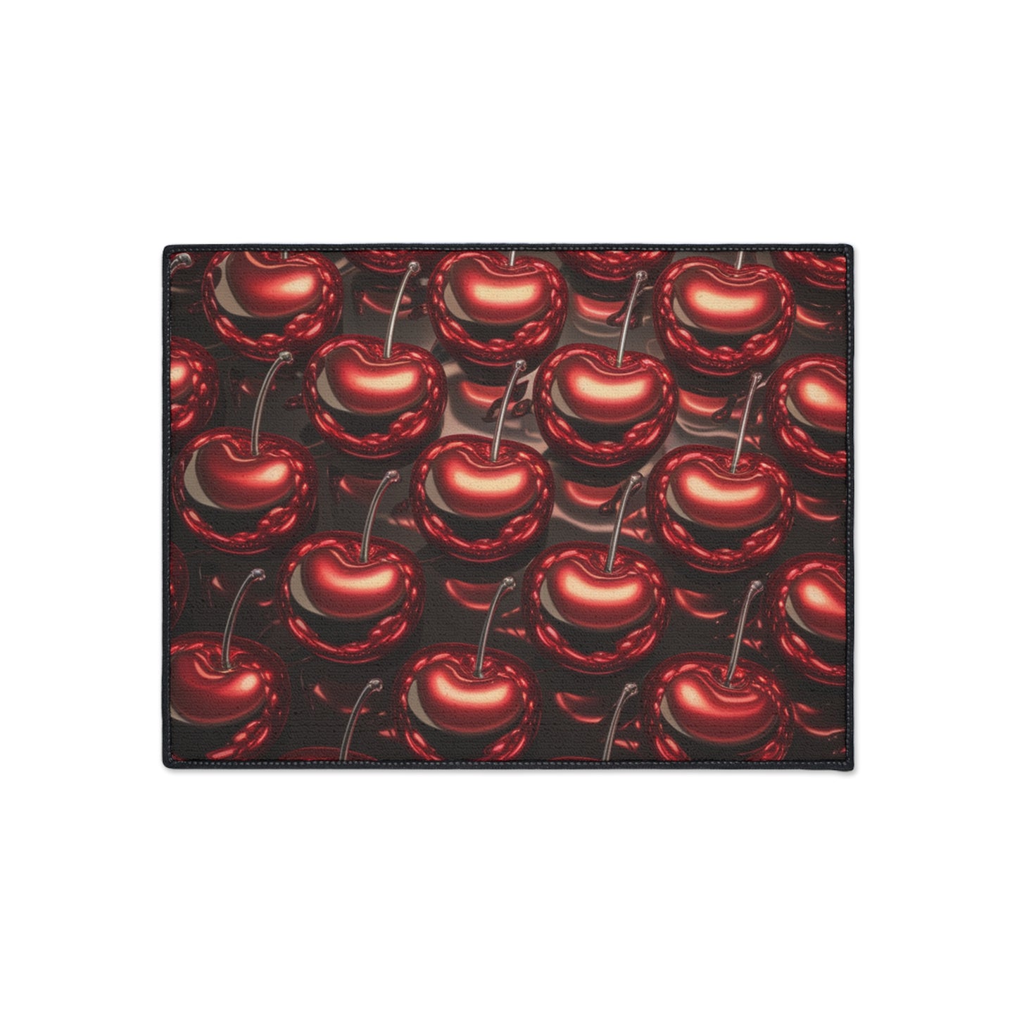 Floor Mat - Shiny Red Cherries Design