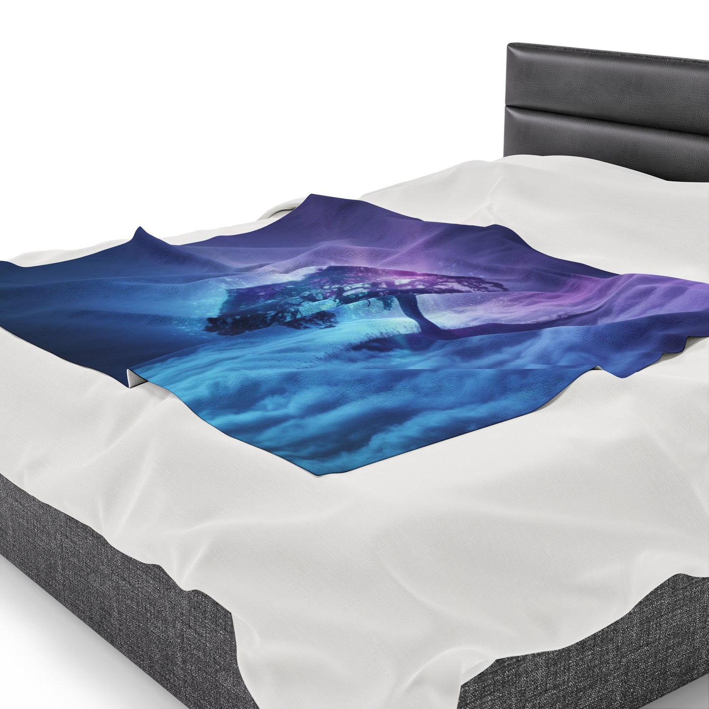 Plush Blanket Dreamy Tree in the Clouds Design