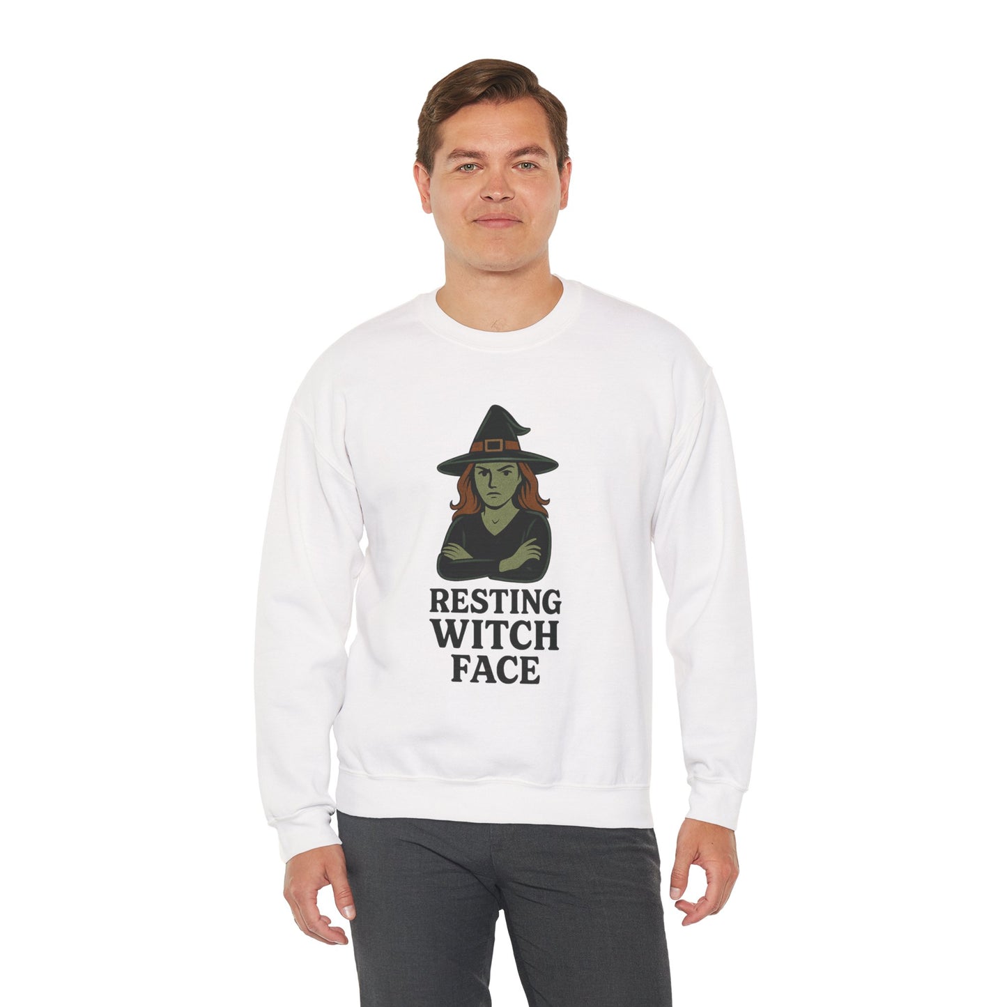 Resting Witch Face Sweatshirt, Funny Halloween Witch Crewneck, Spooky Season Sweatshirt, Fall Humor Graphic Pullover, Witchy Gift