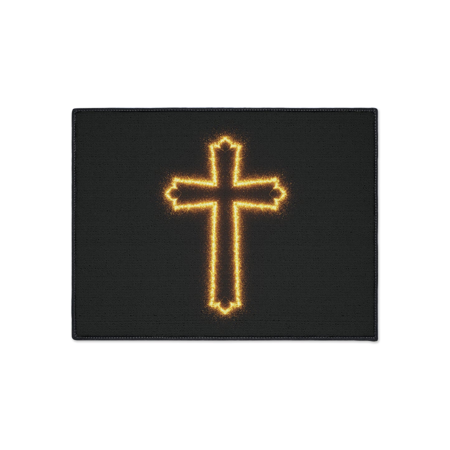 Floor Mat with Glowing Cross Design