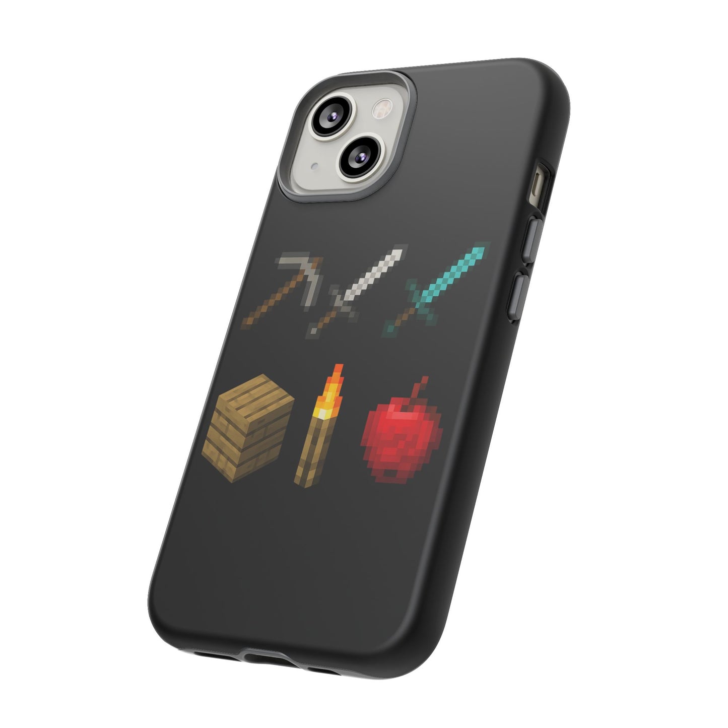 Pixel Art iPhone Case - Gaming-Inspired Tough Case for Gamers inspired by Minecraft Phone Case