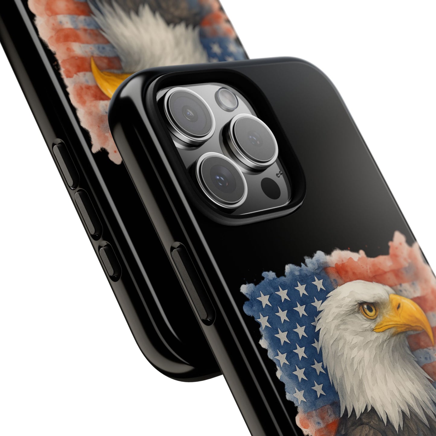 Patriotic Eagle Phone Case for iPhone - Tough Cases with American Flag Design 4th of July Case Memorial Day Veteran's Day