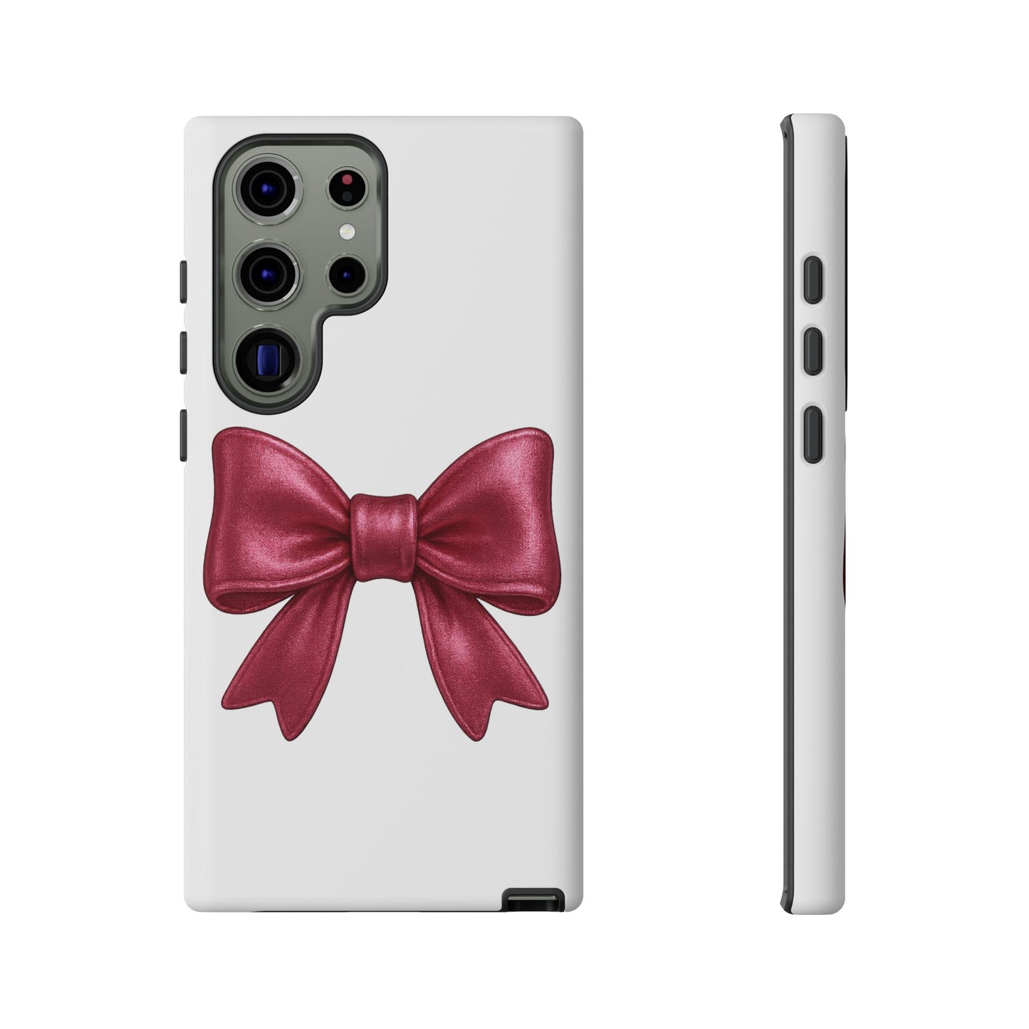 Pink Bow Samsung Case – Cute Girly Phone Cover – Glossy Ribbon Case for Samsung Galaxy – Aesthetic Phone Accessory – Gift for Her