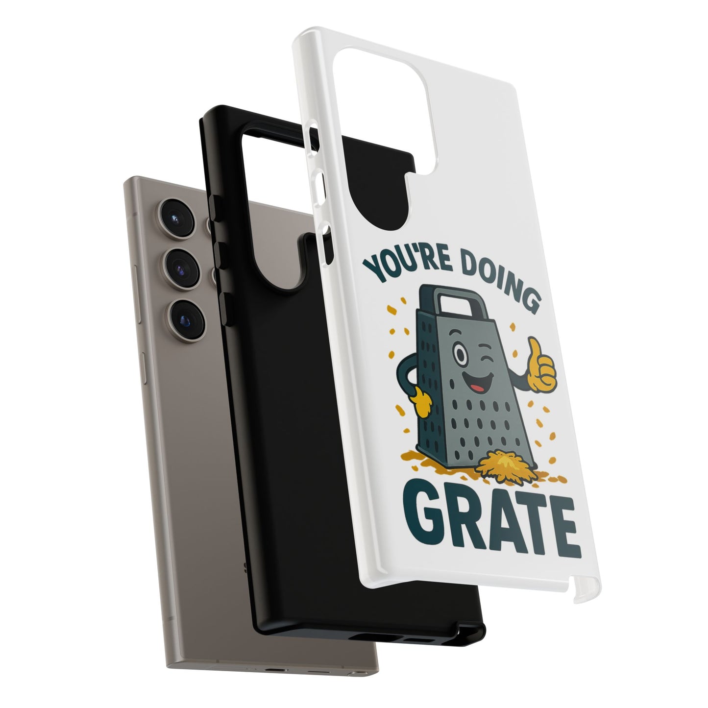 Samsung Tough Case - 'You're Doing Grate' Cheese Grater Design Phone Case for Chefs Foodie Accessory