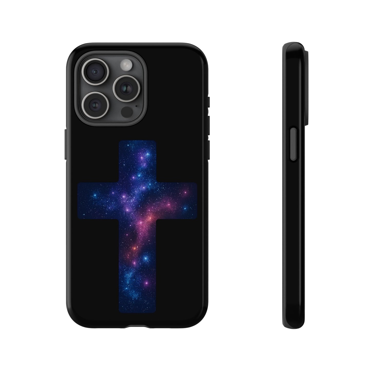 iPhone Case - Galactic Cross design Christian Phone Case Spiritual iPhone Accessory Religious Case Gift for Believers