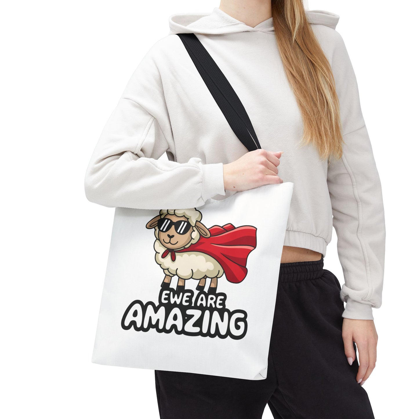 Sheep Tote Bag - Ewe Are Amazing Inspirational Bag Everyday Tote Funny Bag