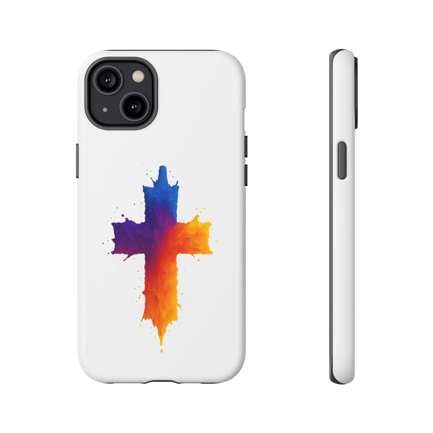 Christian iPhone Case – Watercolor Cross Phone Cover, Faith Gift for Her or Him, Inspirational iPhone Accessory