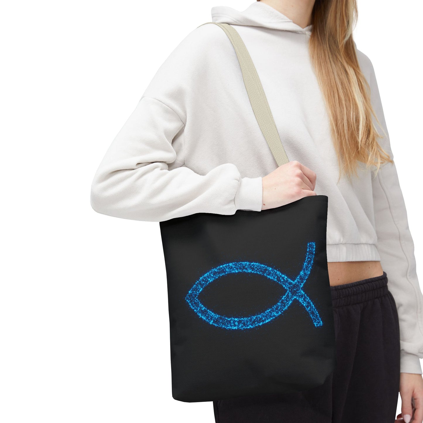 Sparkling Fish Symbol Tote Bag - Inspirational Vibes