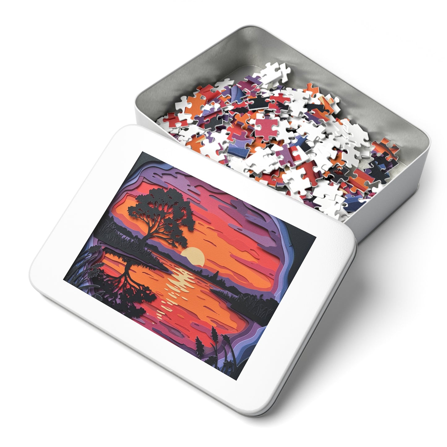 Sunset Paper Art Jigsaw Puzzle