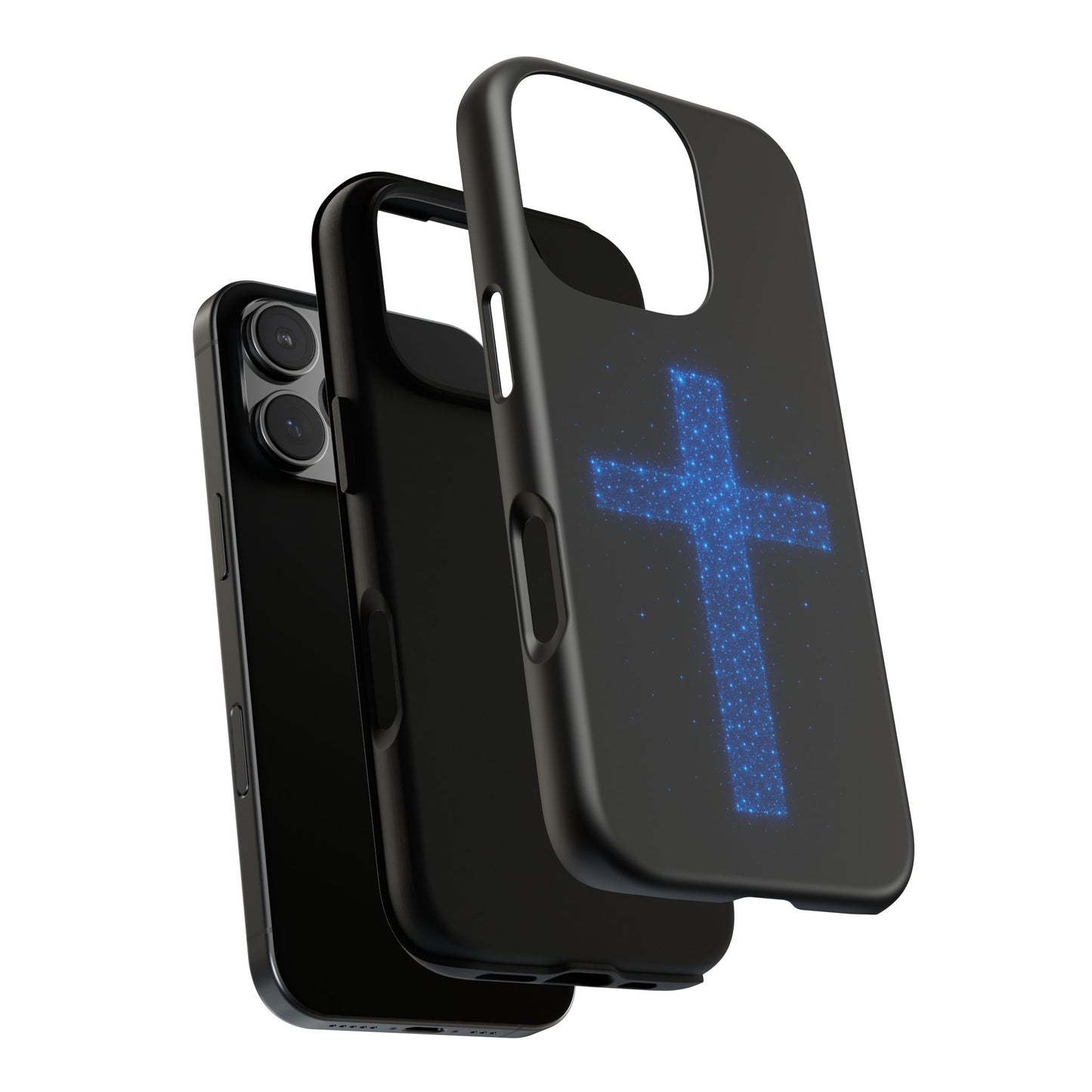 iPhone Case - Bioluminescent Cross Design Christian Phone Case Spiritual iPhone Case Gift for Believers