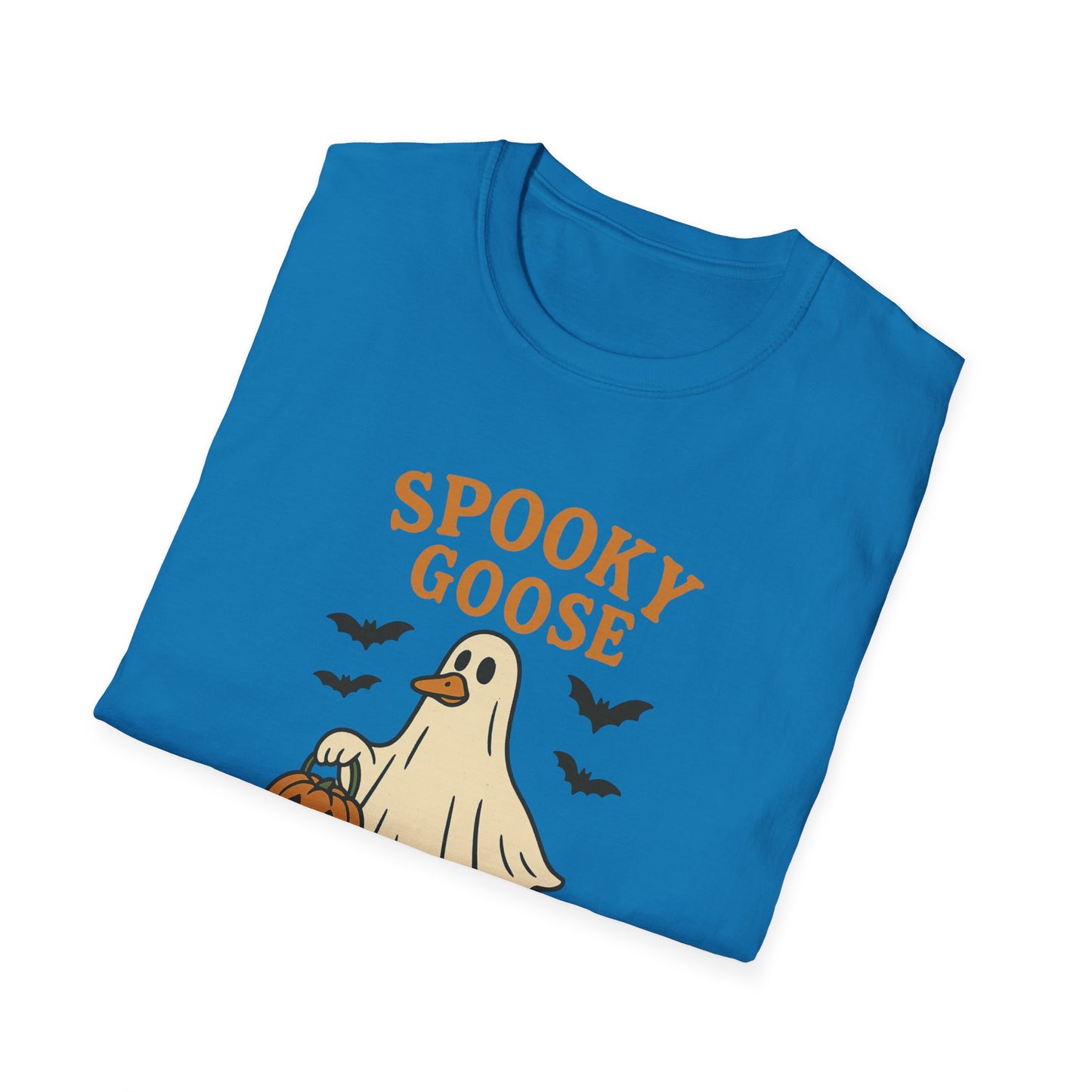 Spooky Goose Halloween T-Shirt | Ghost Costume Goose Tee | Funny Fall Bird Shirt | Spooky Animal Halloween Graphic T-Shirt