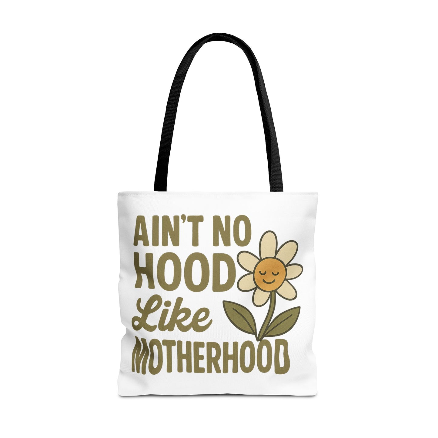 Motherhood Tote Bag with Flower Design Mother's Day Bag Tote for Mom Reusable Shopping Bag
