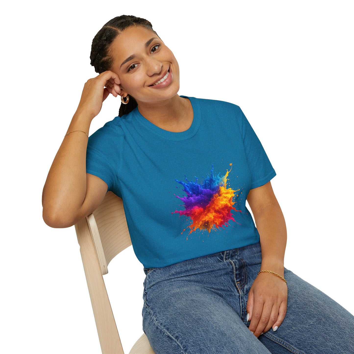 Color Burst Paint Splash Shirt – Vibrant Abstract Art Tee for Creatives & Color Lovers Colorful Apparel