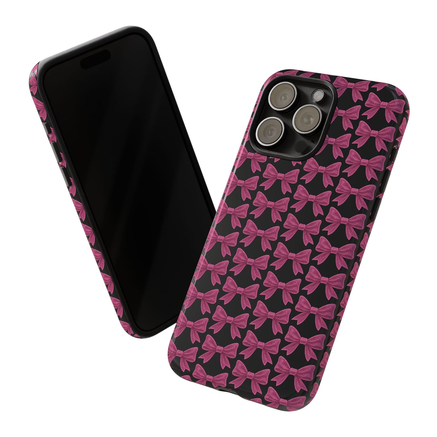 Pink Bow iPhone Case Coquette Aesthetic Phone Cover Glossy Y2K Girly Case Soft Girl Tech Accessory Cute iPhone Gift for Her