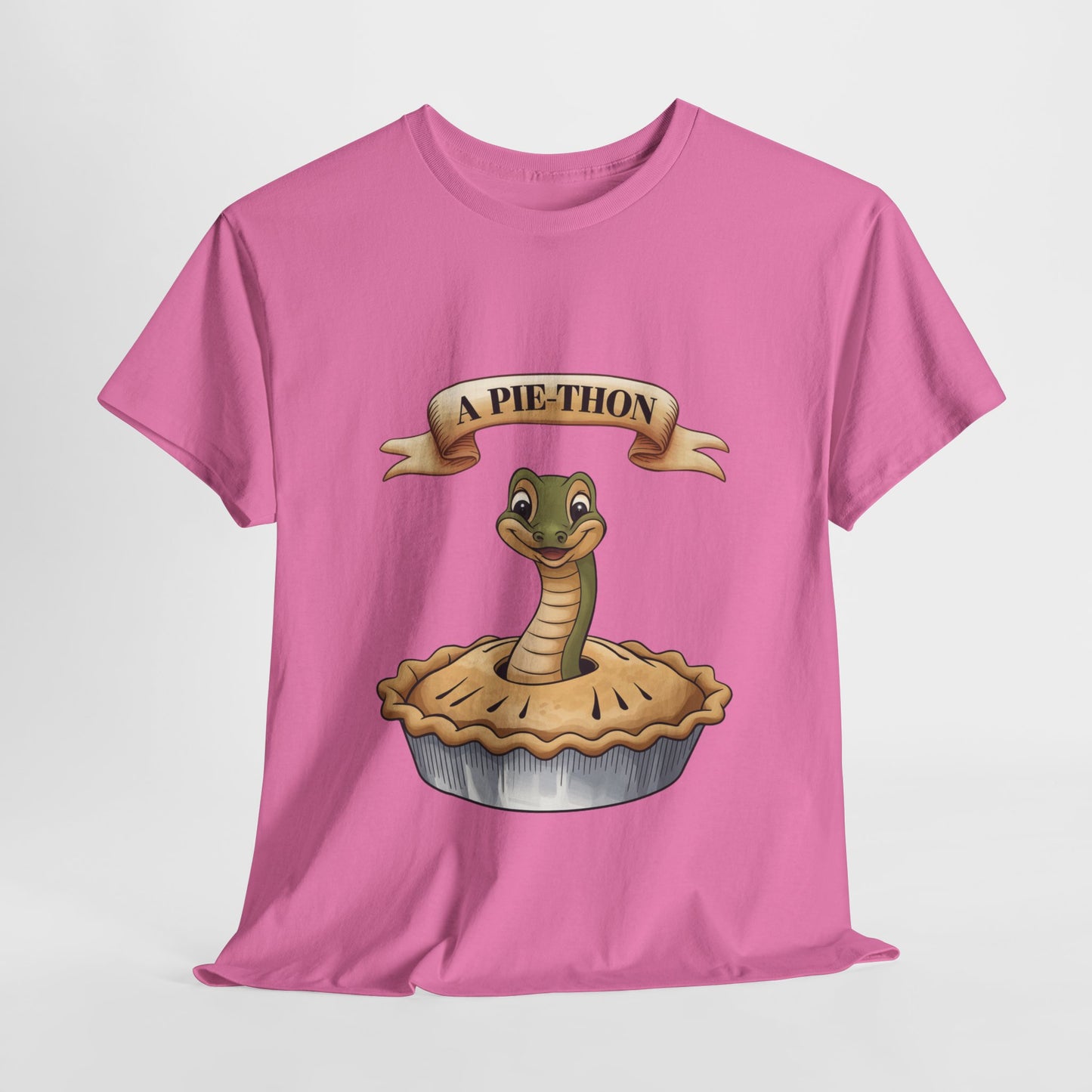 A Pie-Thon Funny Snake Pun Shirt – Cute Animal Joke T-Shirt – Quirky Graphic Tee for Pun Lovers, Reptile Fans, and Unique Gift Ideas