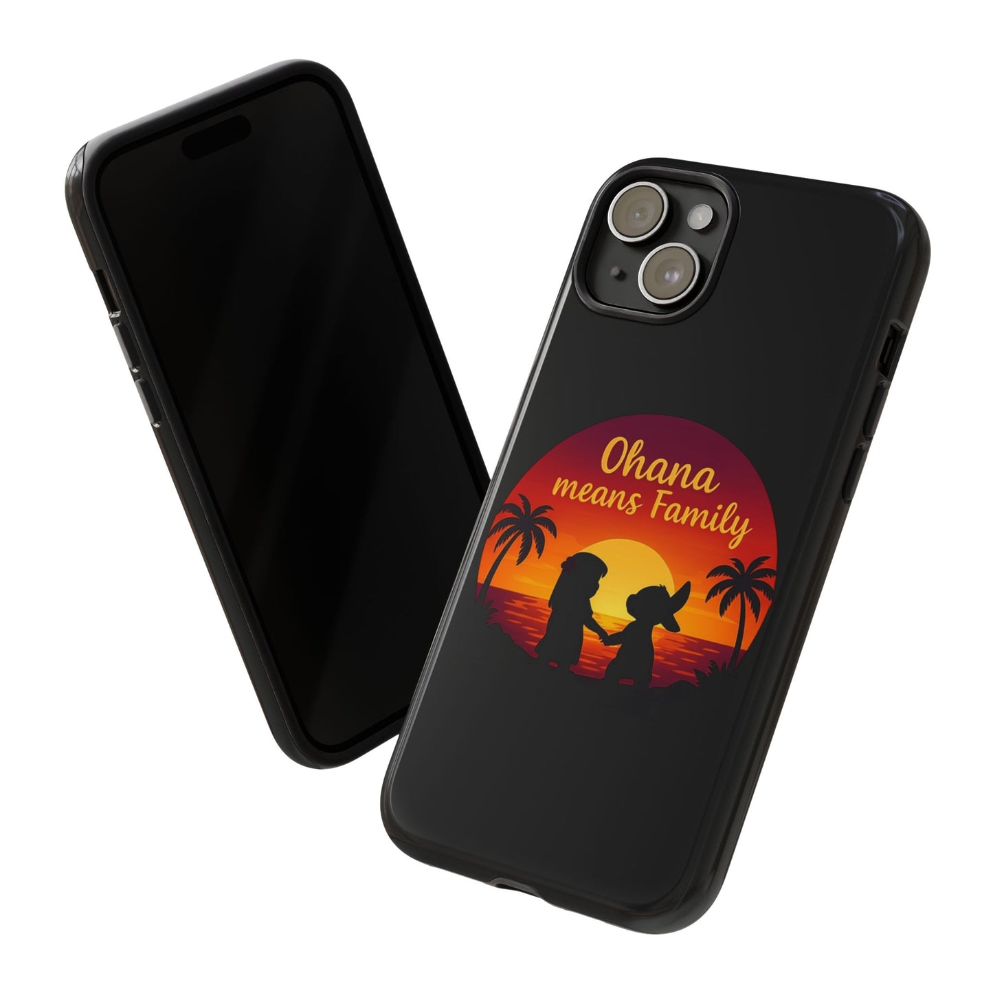 Ohana Means Family iPhone Case ā Lilo and Stitch-Inspired Cover ā Cute Tropical Gift ā Protective iPhone Case