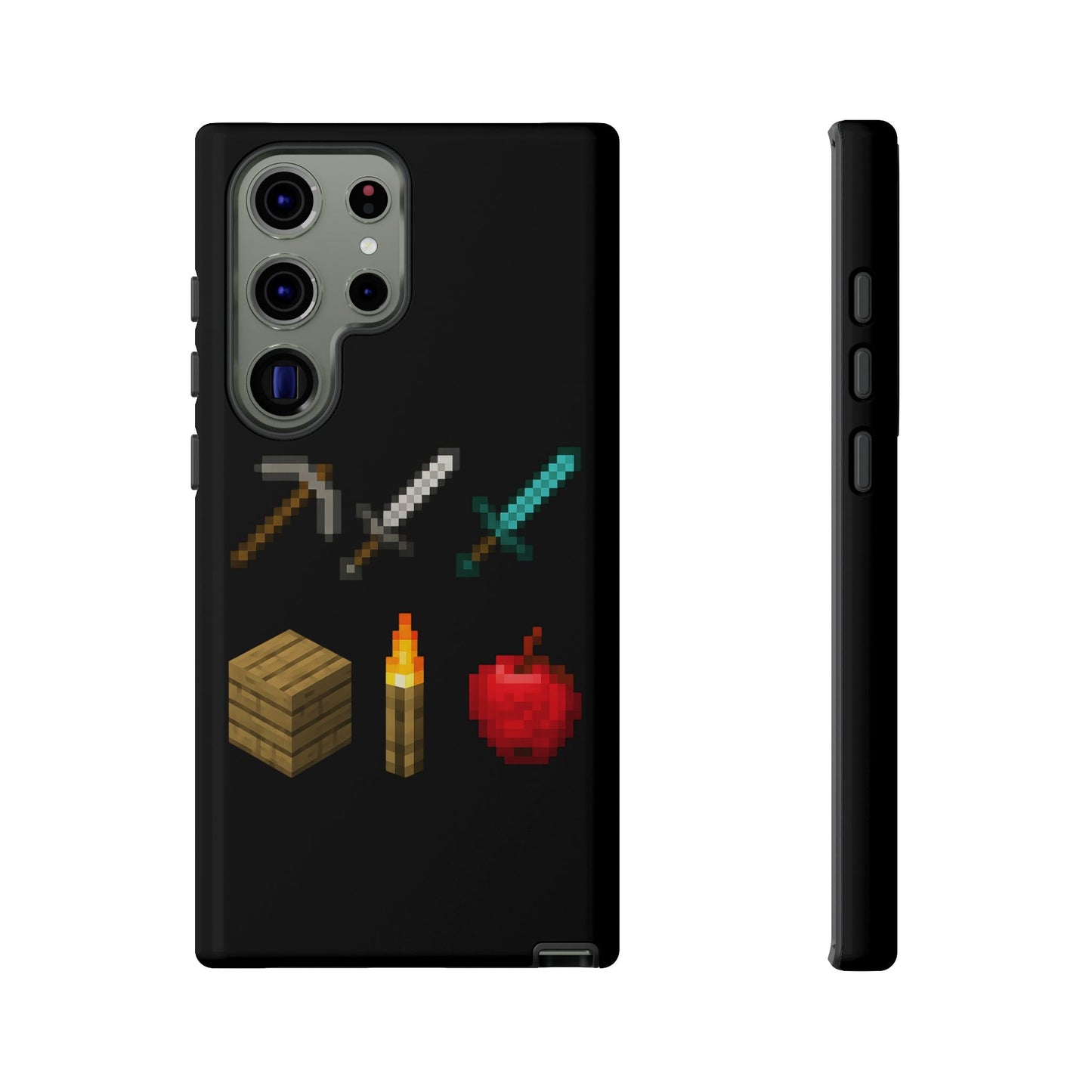 Minecraft-Inspired Tough Samsung Phone Case Pixel Art Design for Gamers Phone Accessory for Gamers