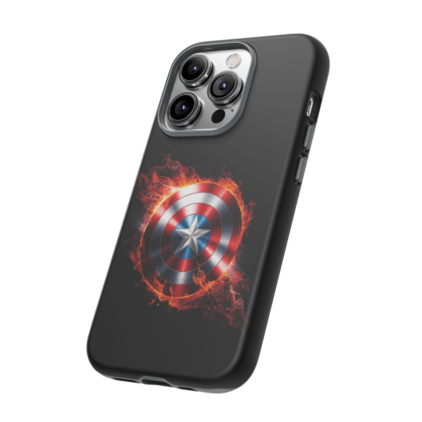 iPhone Case - Captain America Shield in Flames