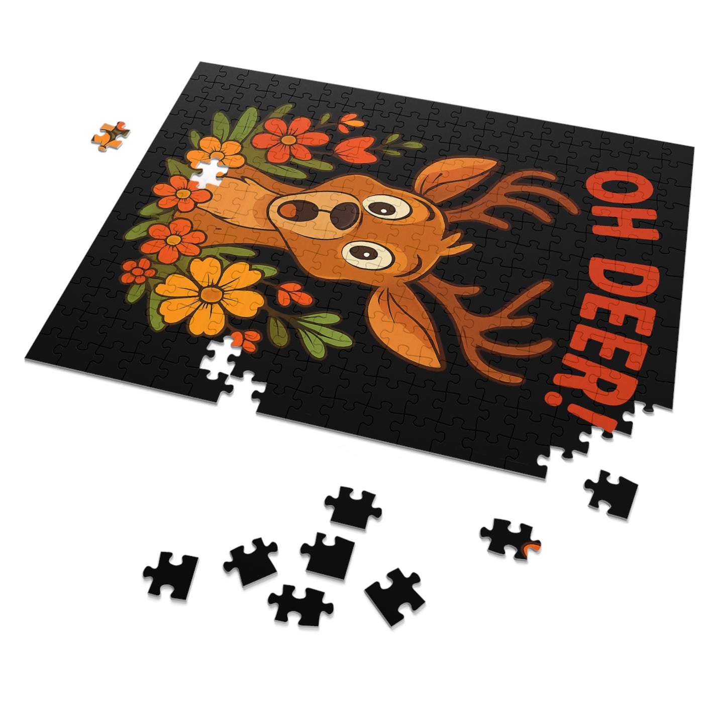 Jigsaw Puzzle - Oh Deer Animal Puzzle Deer Game Family Fun Night