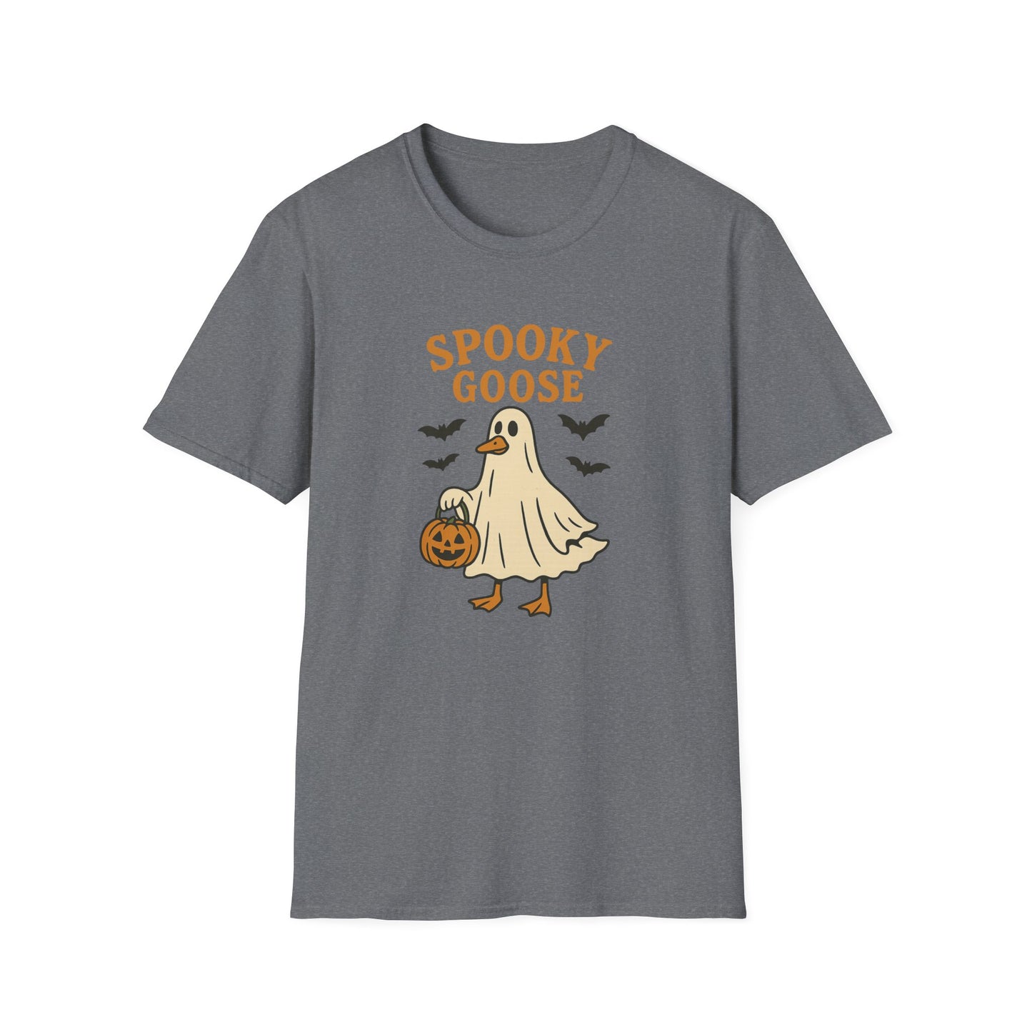 Spooky Goose Halloween T-Shirt | Ghost Costume Goose Tee | Funny Fall Bird Shirt | Spooky Animal Halloween Graphic T-Shirt