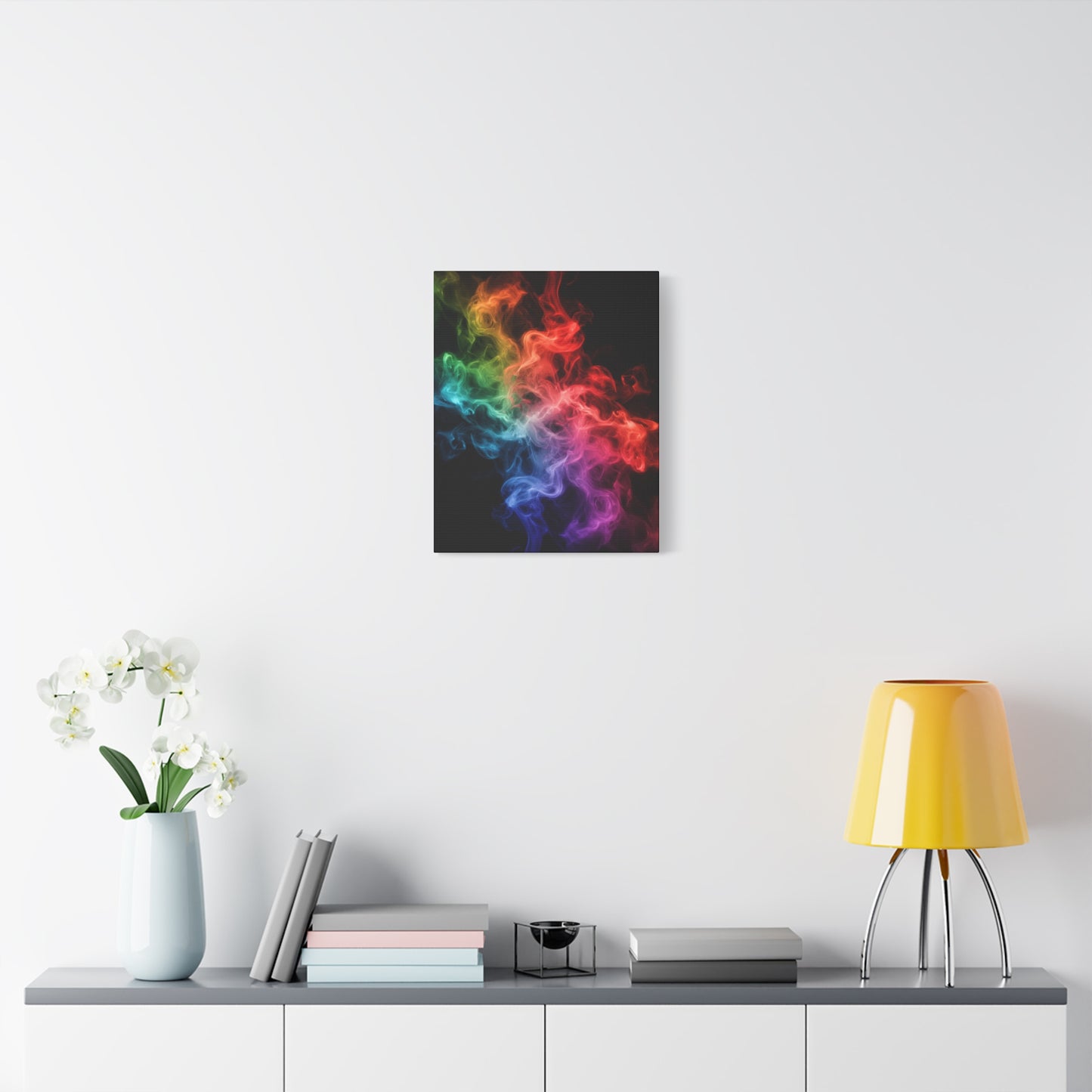 Canvas Wall Art Colorful Smoke Streak