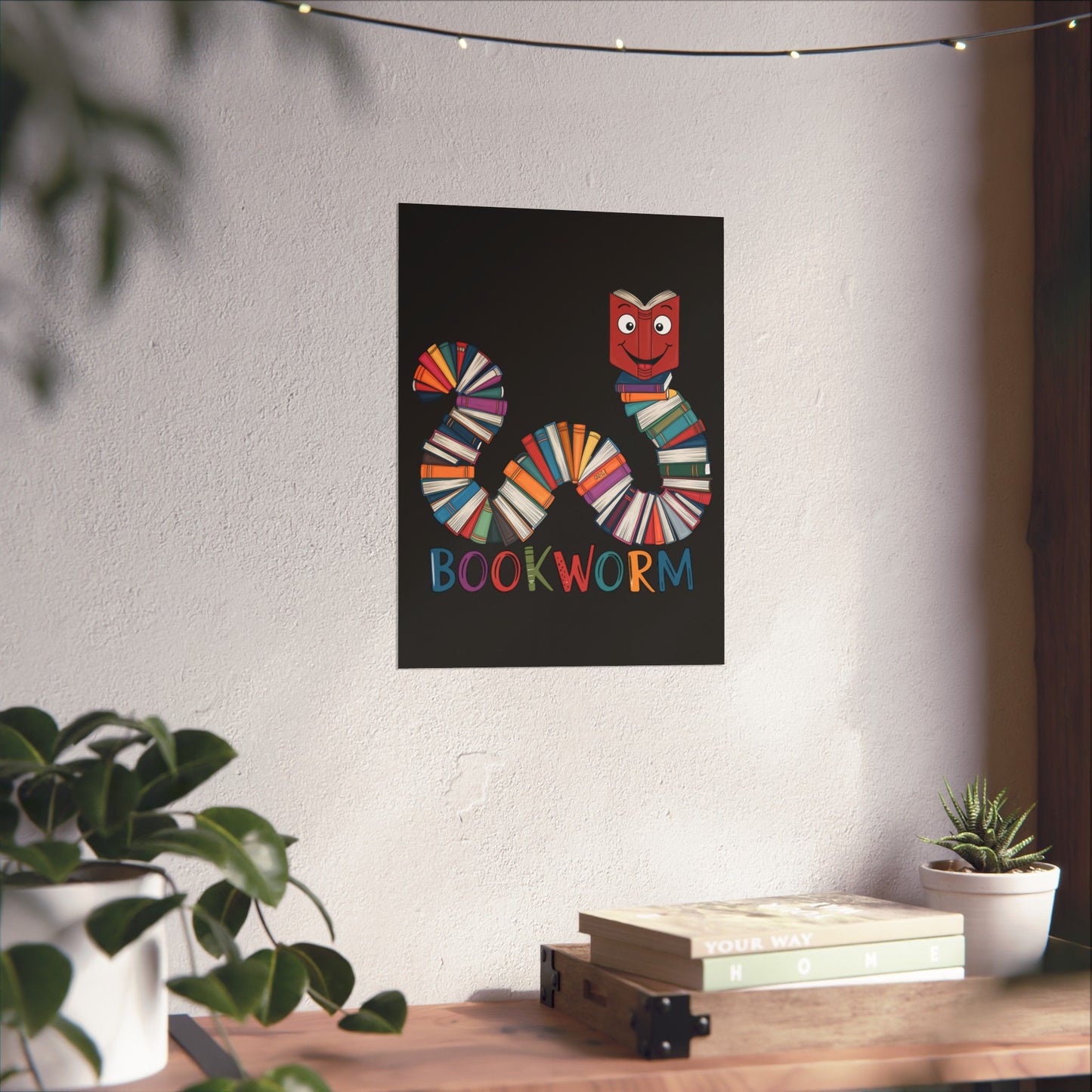 Vertical Poster Bookworm Matte Print
