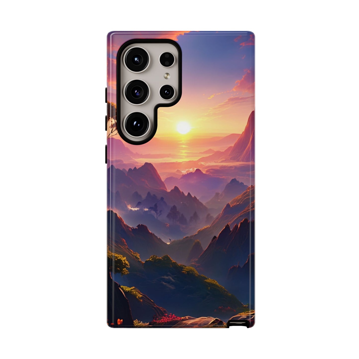 Samsung Tough Case Sunset Landscape Illustration