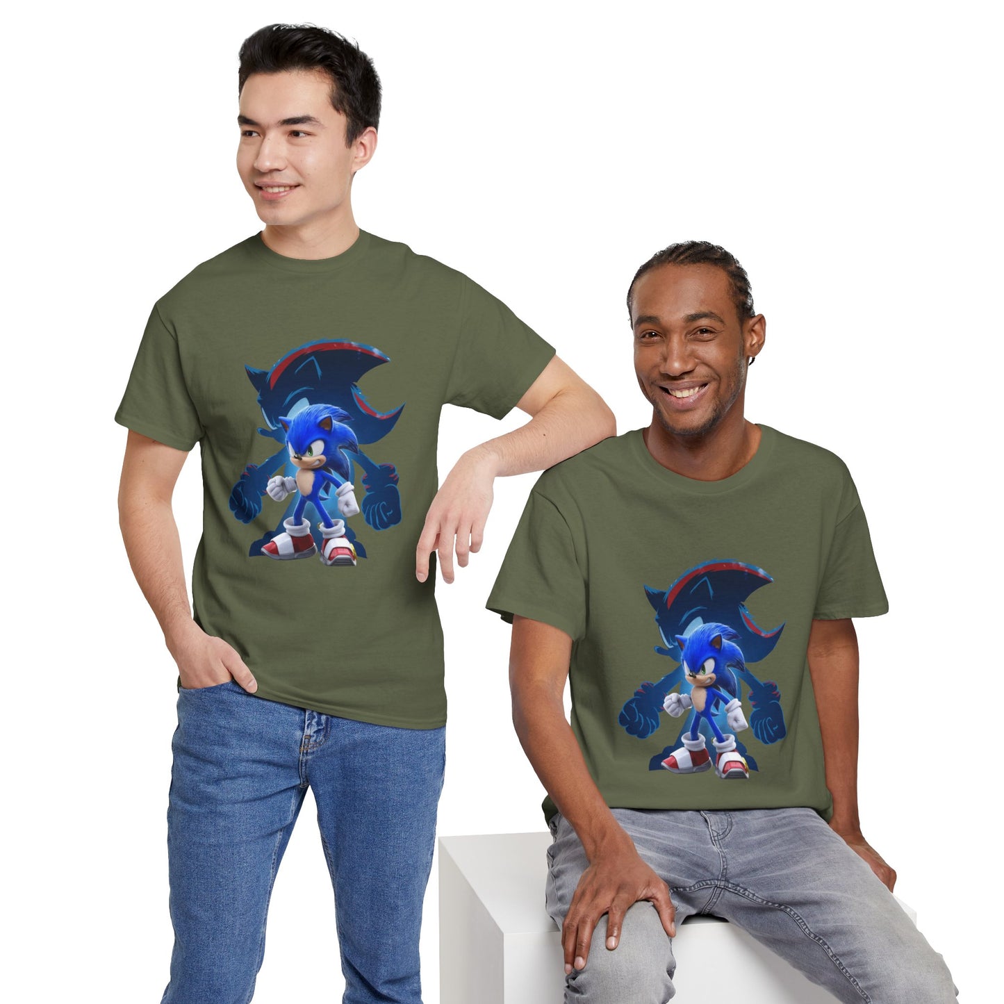 Blue Speed Hero Graphic Tee | Retro Gaming Legend T-Shirt | Fan Inspired Gamer Apparel | Cool Vintage Style Unisex Shirt for Adults & Teens