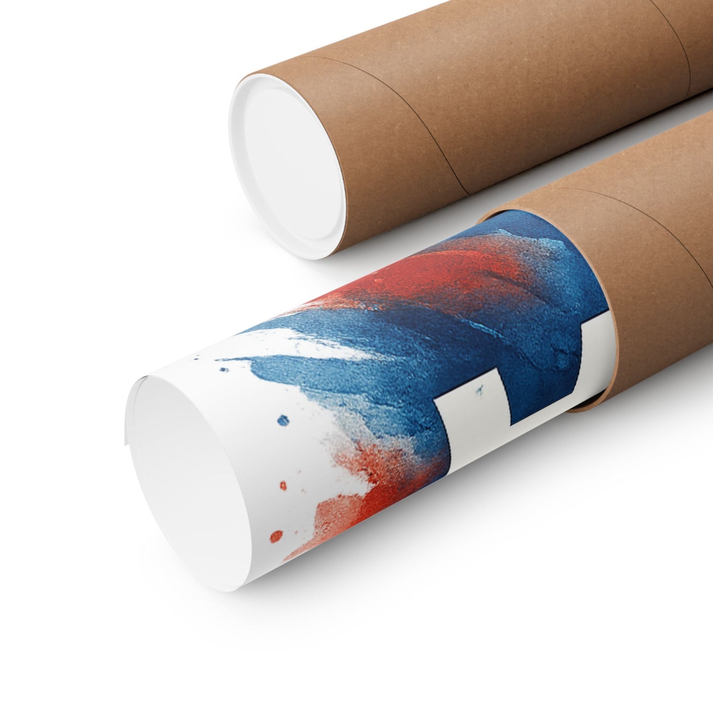 USA Watercolor Poster - Patriotic Red White and Blue Wall Art, 4th of July Decor, Ready-to-Frame American Pride Print