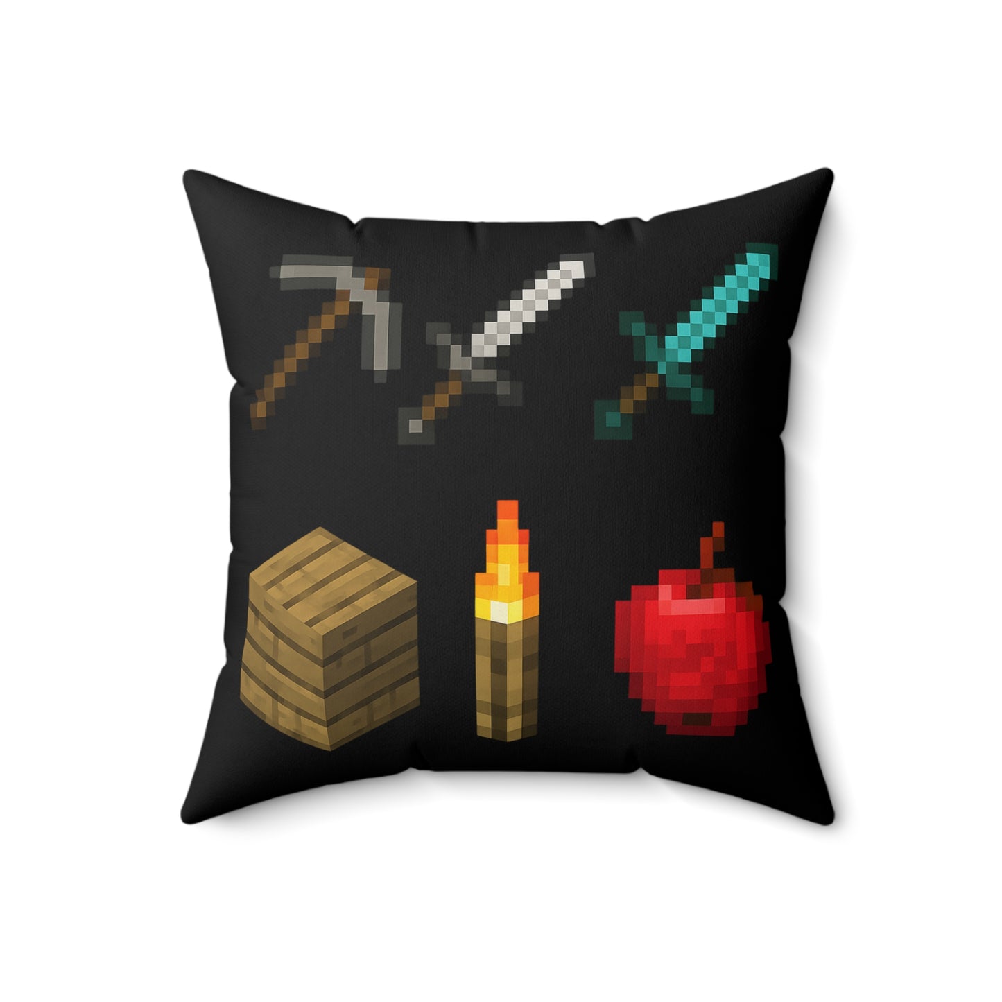 Minecraft Inspired Square Pillow Cozy Gaming Decor Gaming Pillow Modern Decor Geeky Pillow