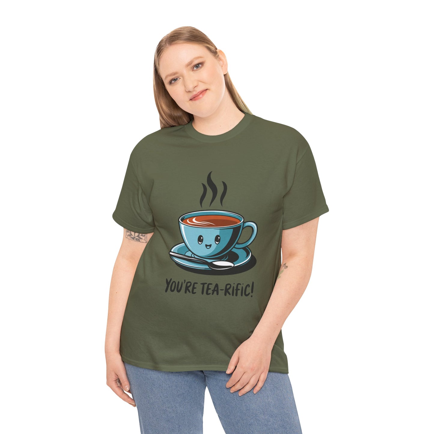 You’re Tea-Rific! Cute Tea Pun T-Shirt for Tea Lovers - Funny Gift, Kawaii Cup Graphic Tee - Unisex Soft Cotton Shirt