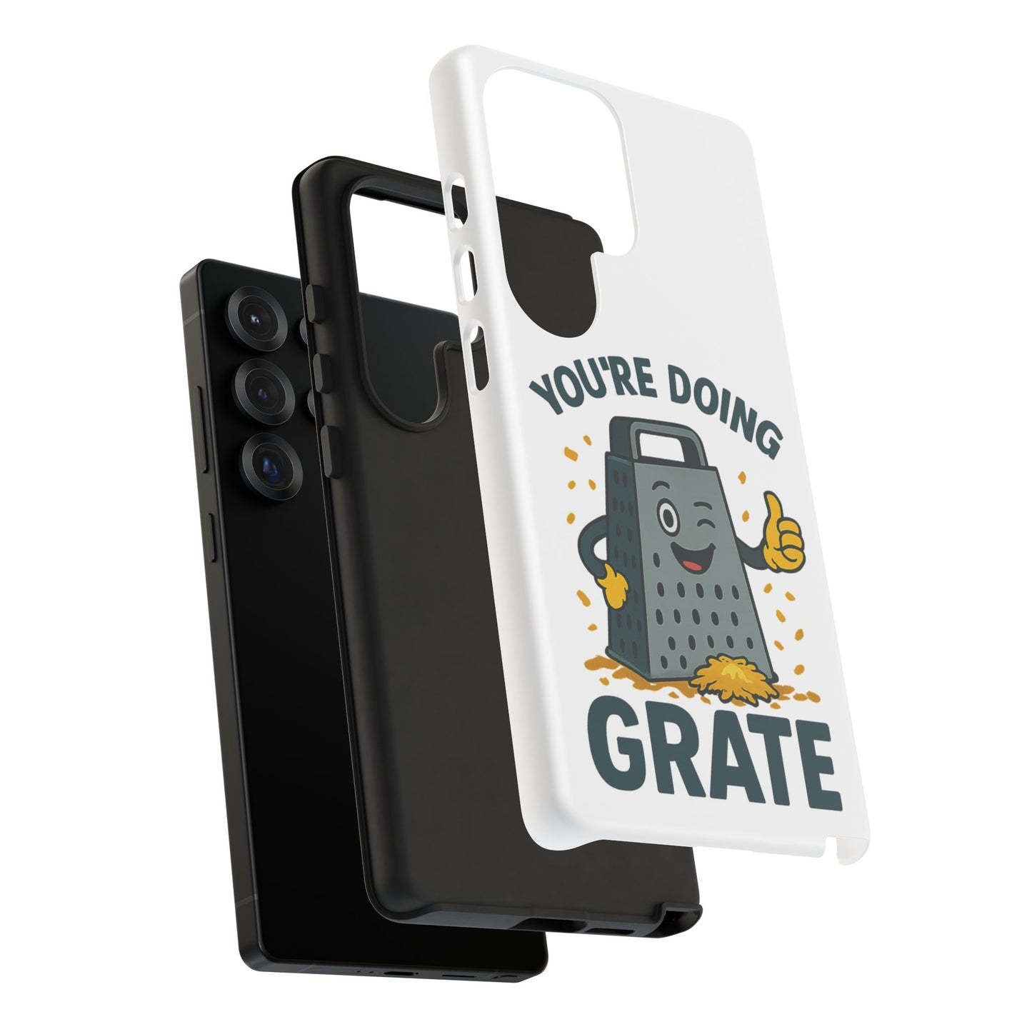 Samsung Tough Case - 'You're Doing Grate' Cheese Grater Design Phone Case for Chefs Foodie Accessory