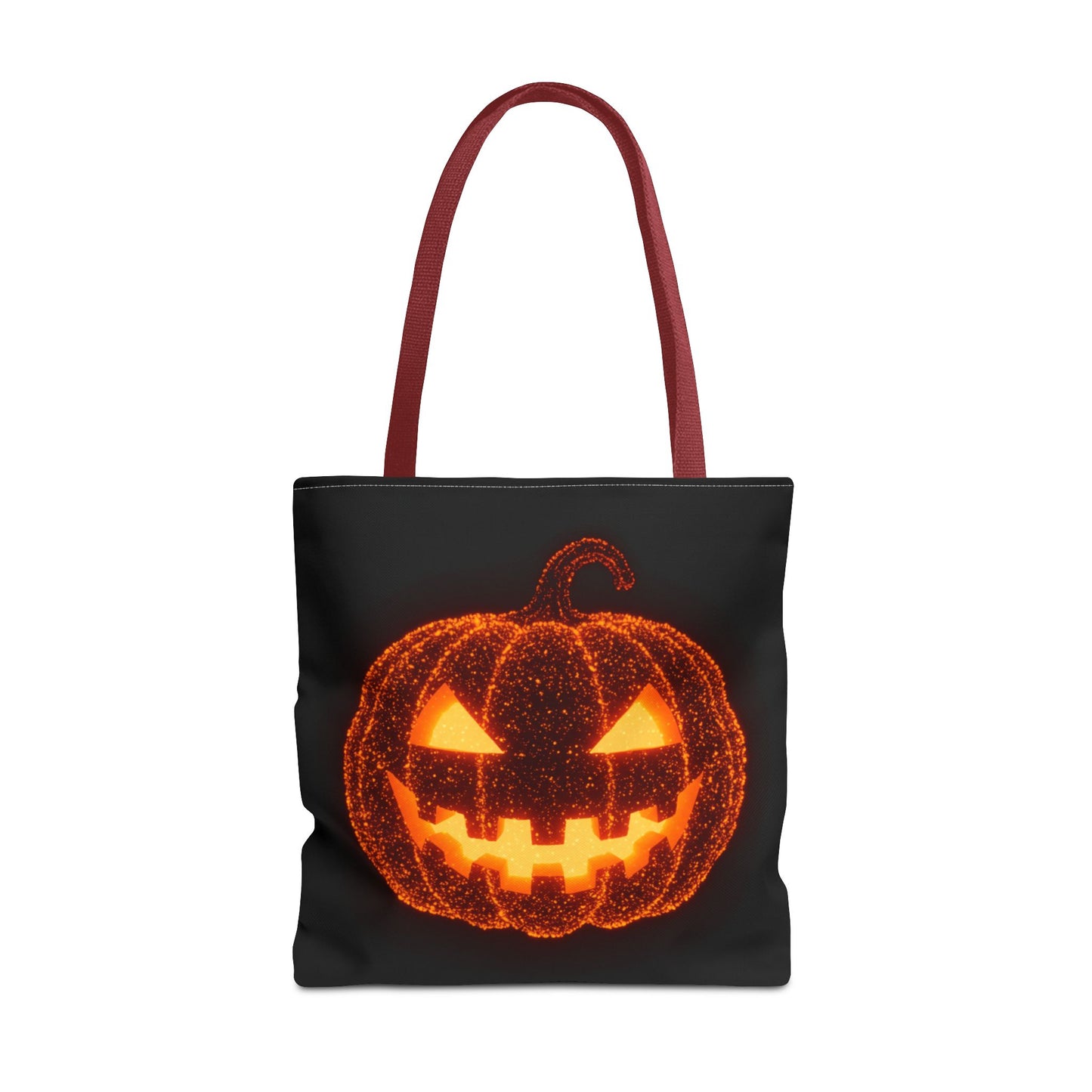 Glowing Pumpkin Tote Bag, Jack O Lantern Halloween Canvas Tote, Spooky Trick Or Treat Bag, Reusable Pumpkin Design Tote, Halloween Gift Bag