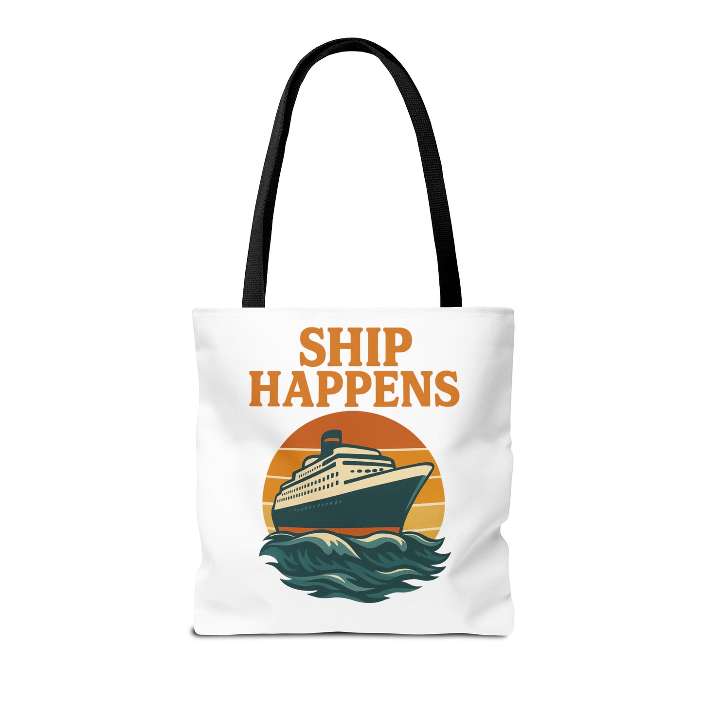 Ship Happens Tote Bag - Fun Nautical Design for Beach Lovers Cruise Bag Unique Gift for Travelers