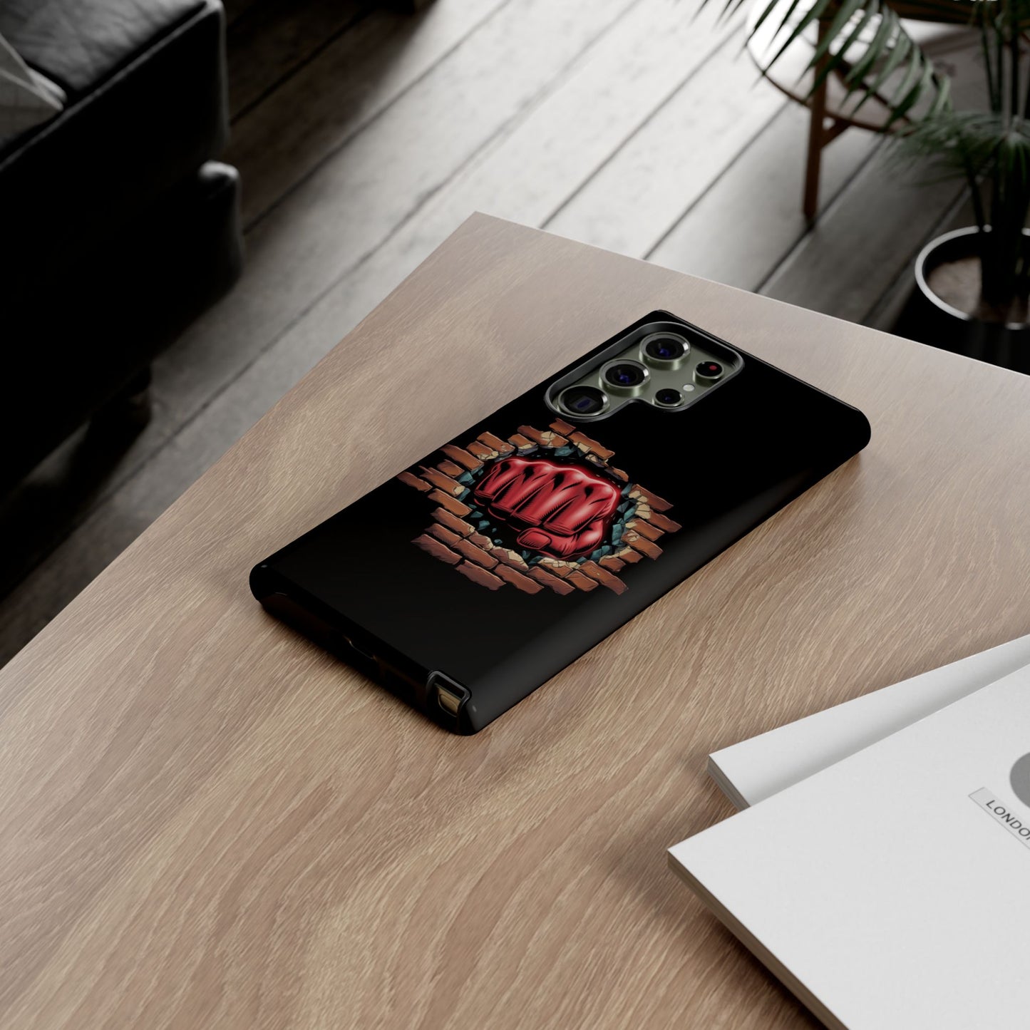 Samsung Galaxy Tough Case - Red Fist Smashing Design