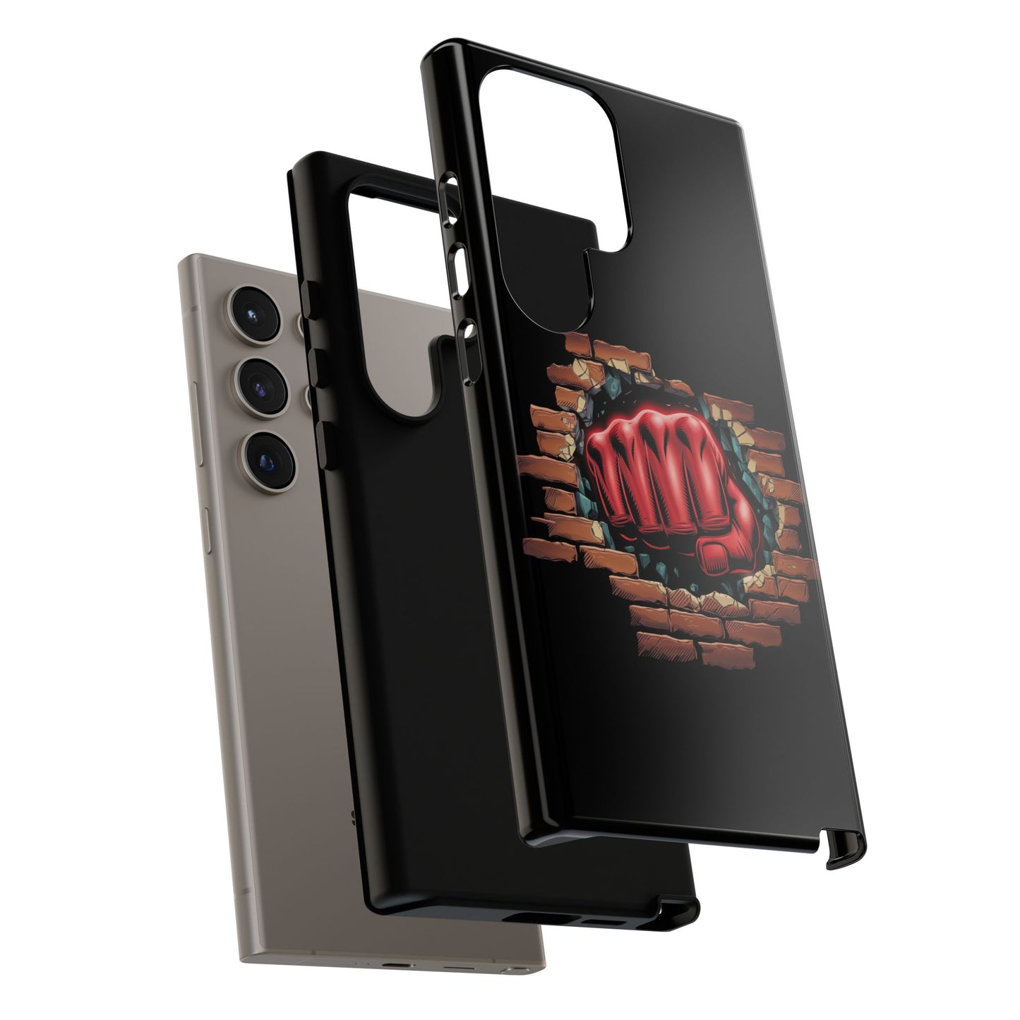 Samsung Galaxy Tough Case - Red Fist Smashing Design