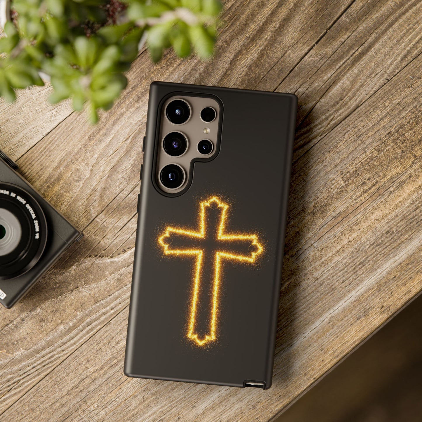 Glow-in-the-Dark Cross Samsung Phone Case - Tough Samsung Cases for Faithful Protection