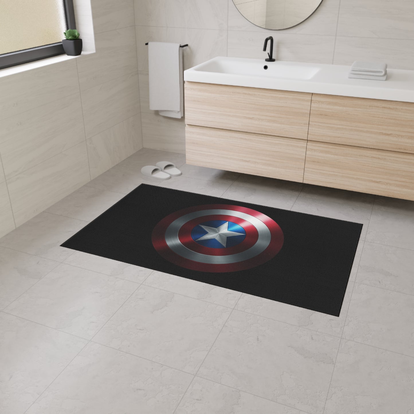Floor Mat - Captain America Shield Design