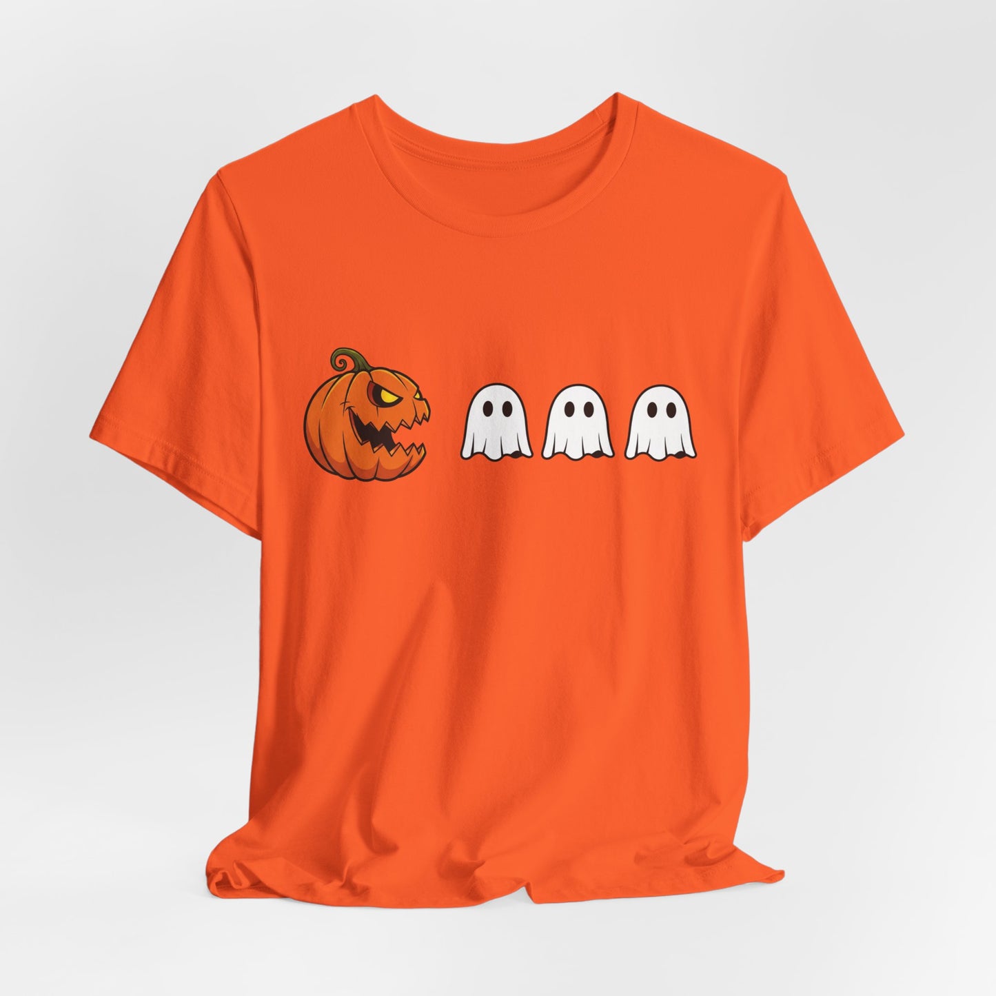 Pumpkin Pac-Man Shirt, Halloween Arcade Tee, Pumpkin Chase Ghosts Tee, Retro Gaming Halloween, Spooky Season Shirt, Vintage Game Pumpkin Top