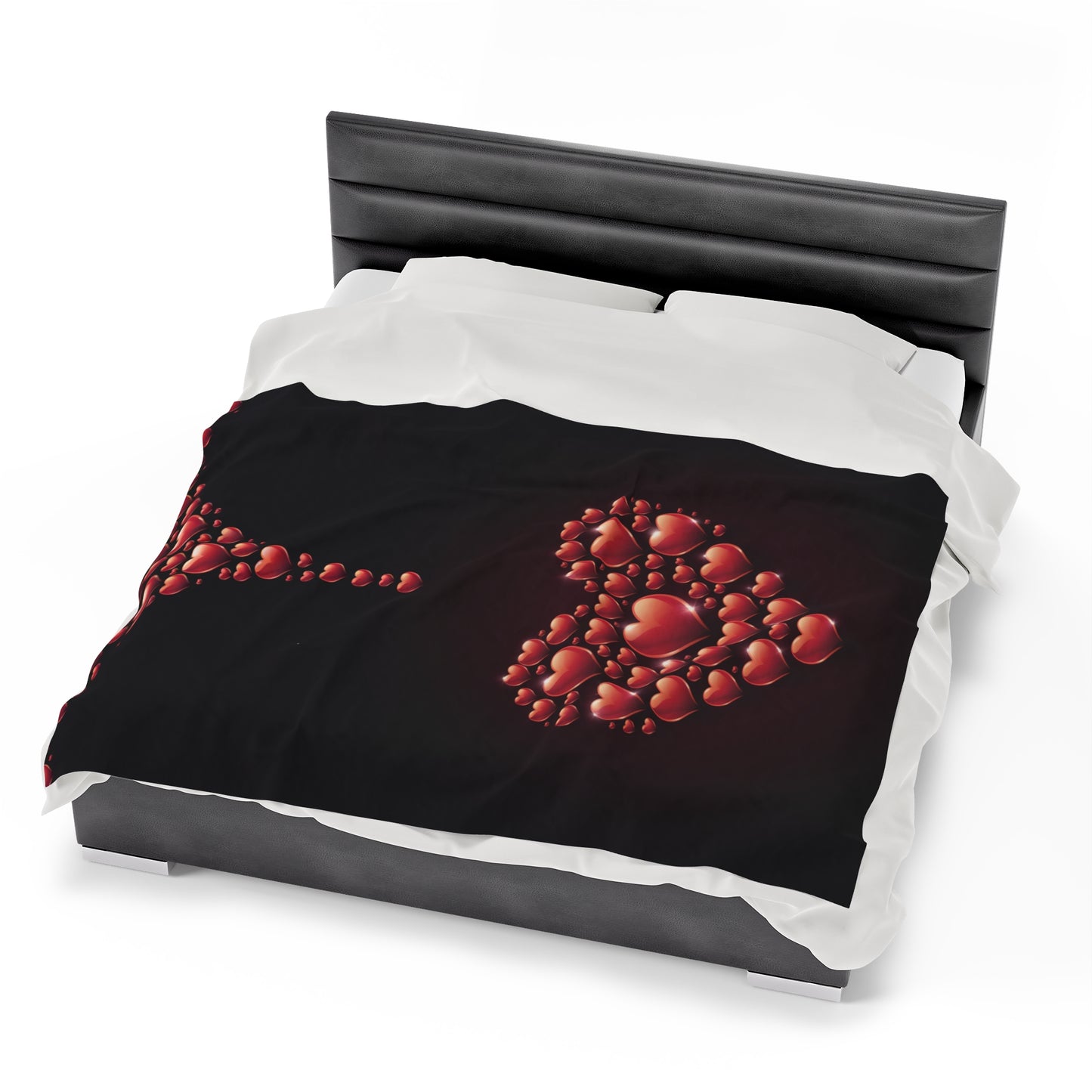 Plush Blanket with Heart of Hearts Design