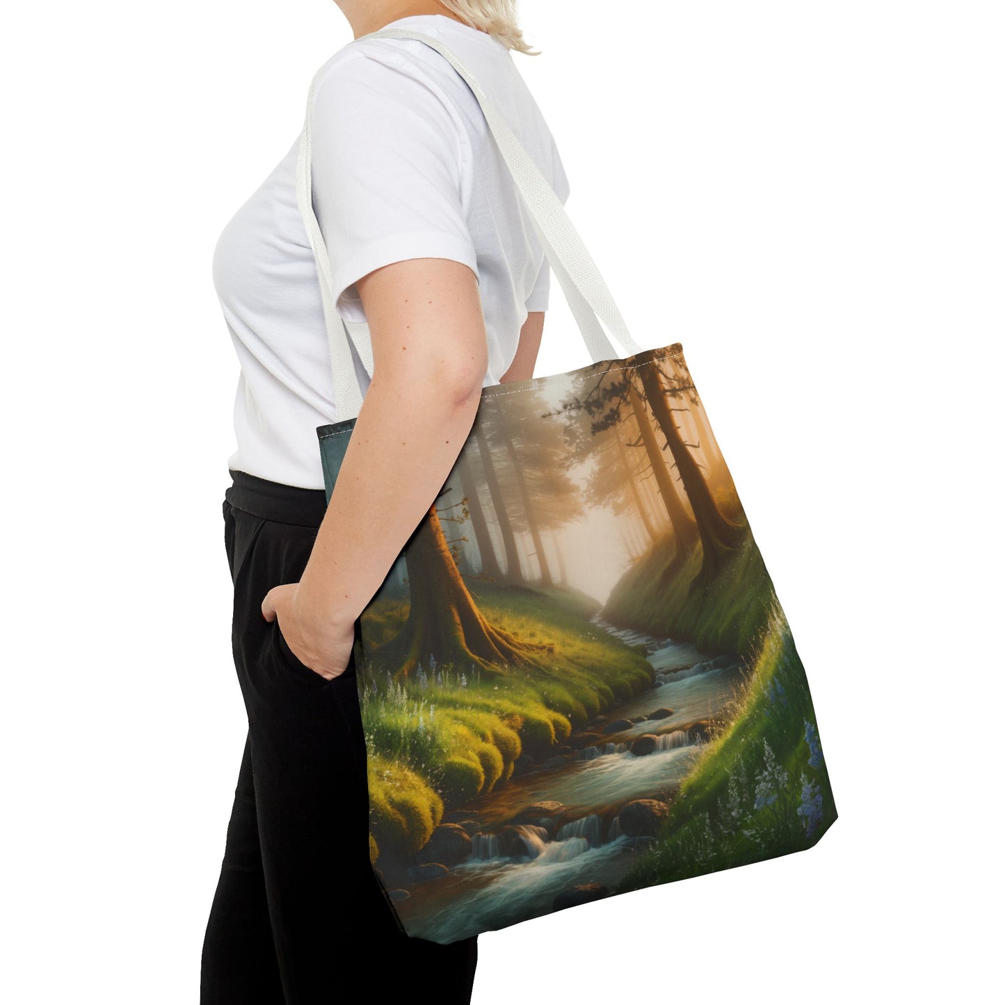 Nature Stream Tote Bag Shopping Bag Reusable Tote Nature Bag