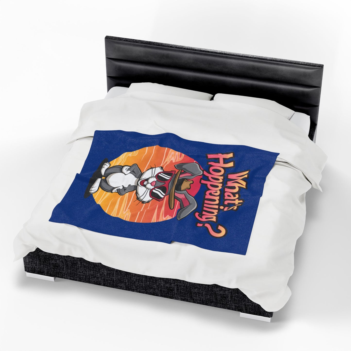 Plush Blanket - What's Hoppening Bunny Design