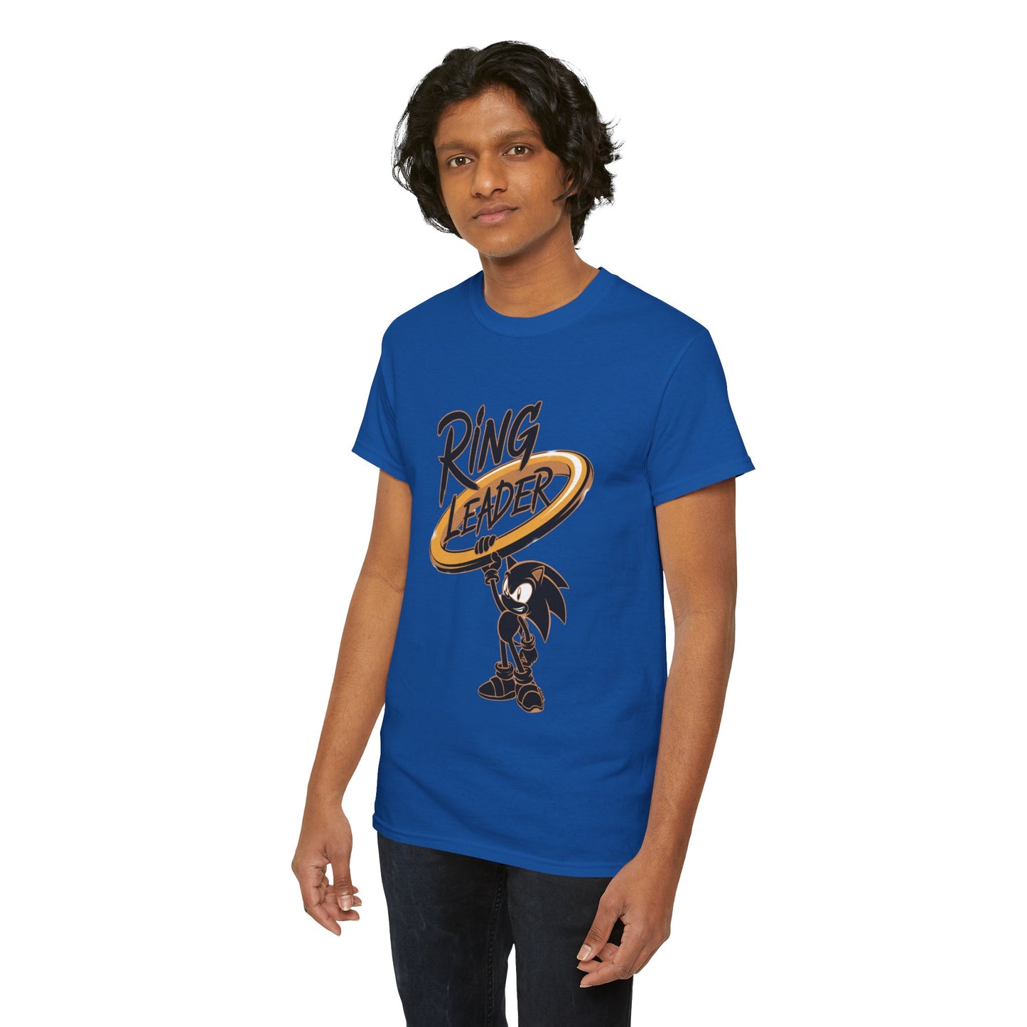 Ring Leader Video Game Shirt – Fast Speed Hero Holding Gold Ring – Retro Gamer Graphic Tee for Arcade, Anime, and Gaming Fans